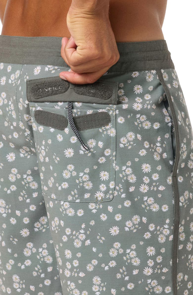 O'Neill Cruzer Stripe Scallop Board Shorts, Alternate, color, Mulled Basil