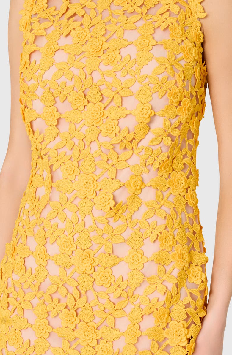Milly Ivette Lace Minidress, Alternate, color, Yellow