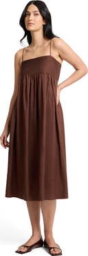 Onia A-Line Pintuck Midi Dress