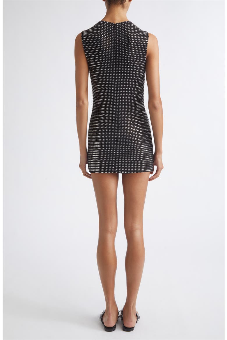 Crystal Embellished Sleeveless Minidress, Alternate, color, BLACK