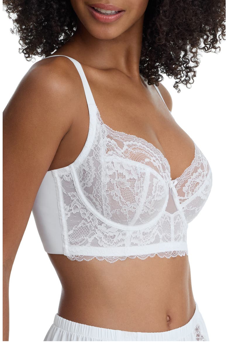 Minx Side Support Underwire Bra, Alternate, color, WHITE