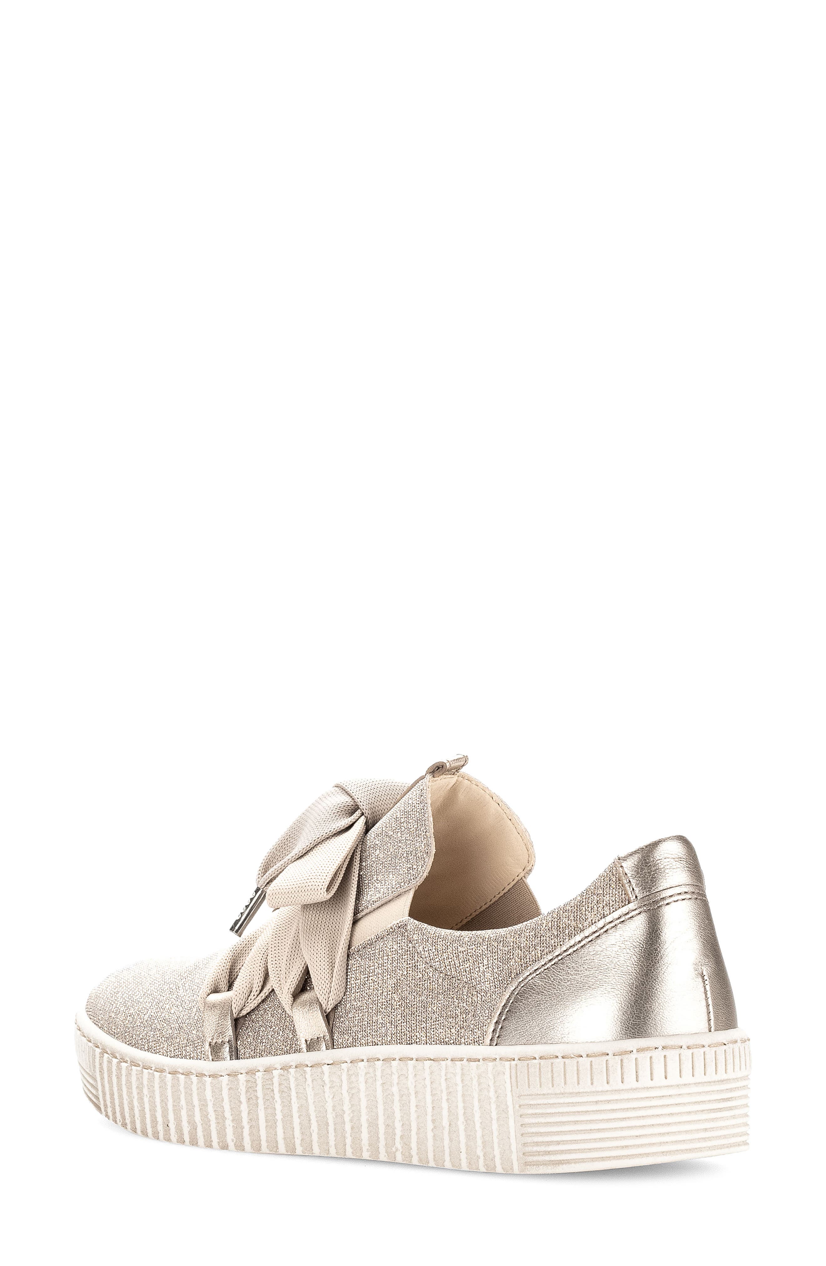 Gabor Bow Knit Sneaker, Alternate, color, Rosato