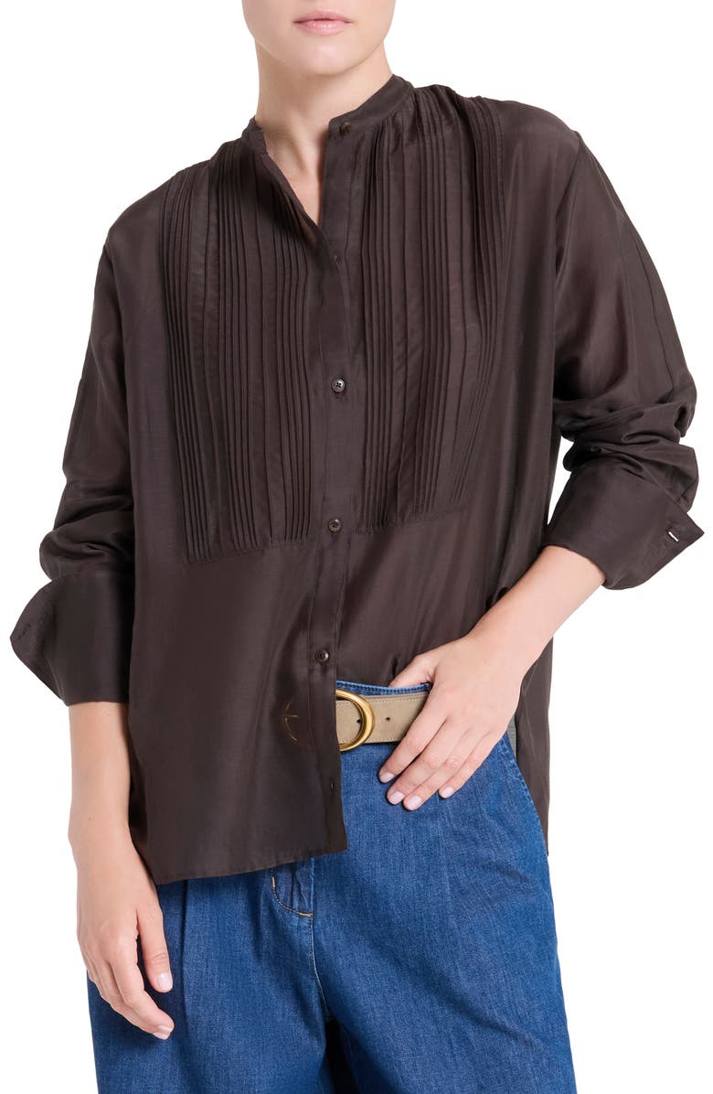 TWP The Night Before Pintuck Button-Up Shirt, Main, color, Delicioso