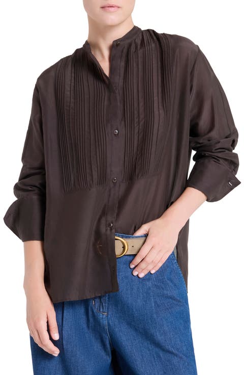 The Night Before Pintuck Button-Up Shirt