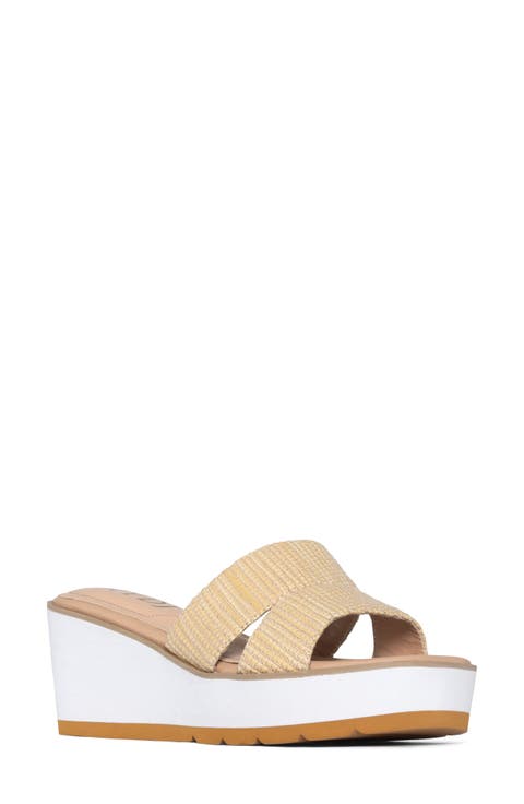 Raizu Platform Wedge Slide Sandal (Women)