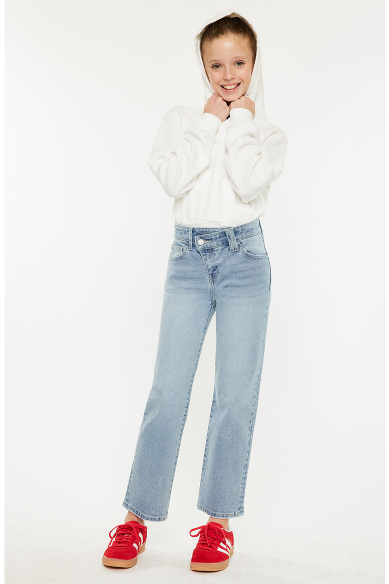 Sav High Rise Straight Jeans, Alternate, color, Light Wash