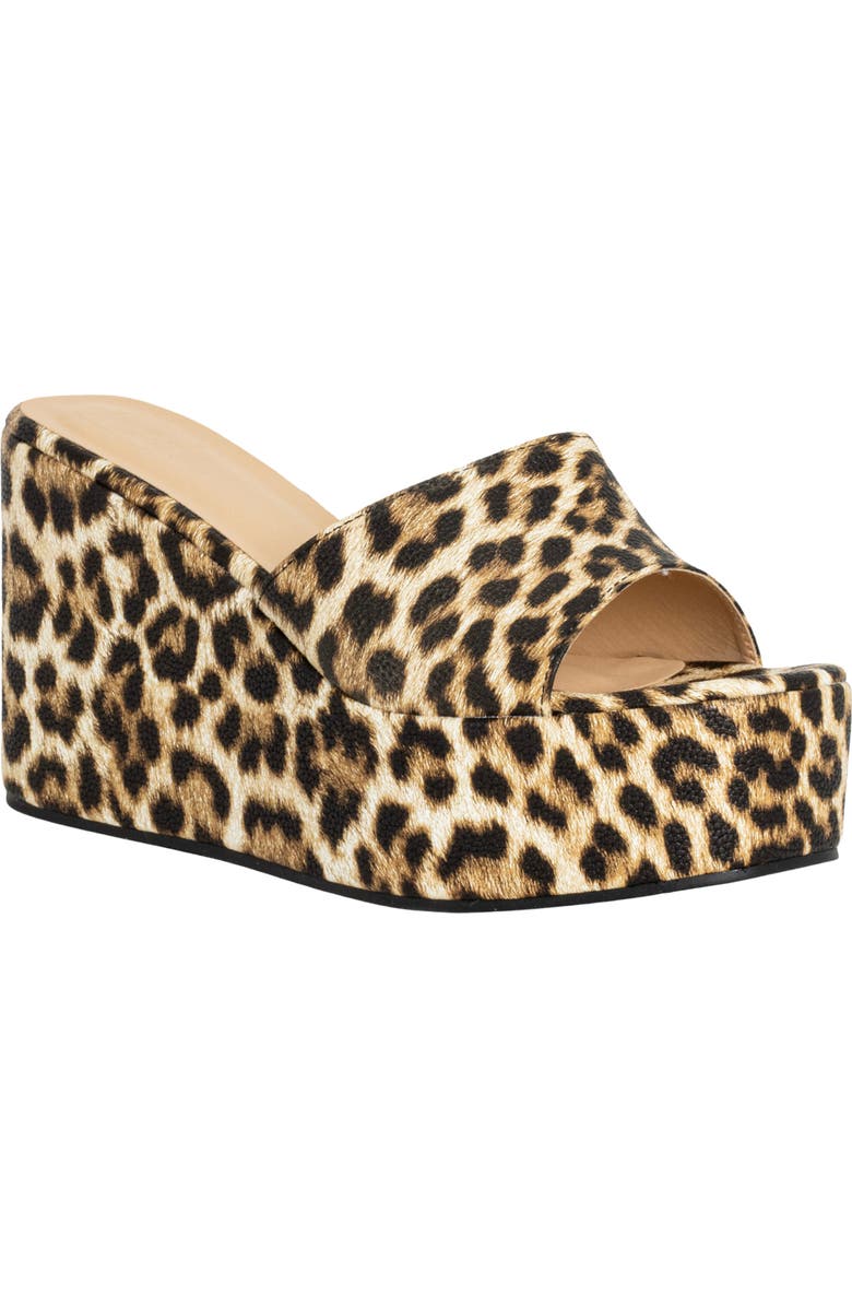 SHUSHOP Luna Platform Wedge Sandal, Main, color, Leopard Print