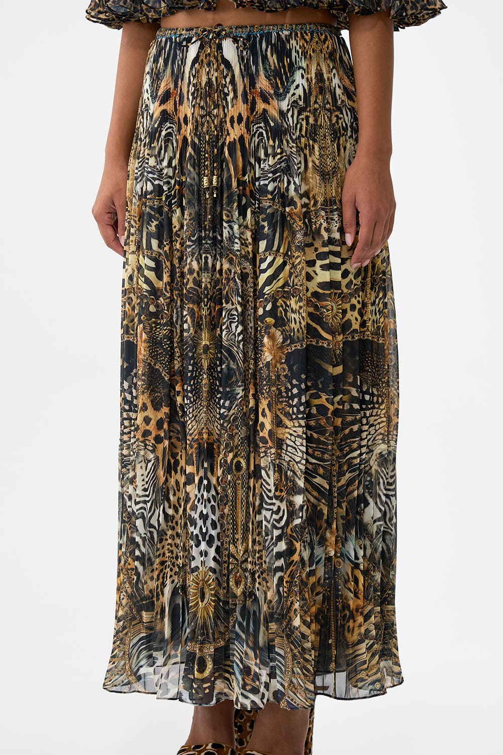Pleated Midi Skirt - image 2