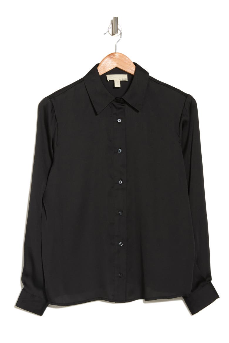 Valerie Tie Front Blouse, Alternate, color, BLACK