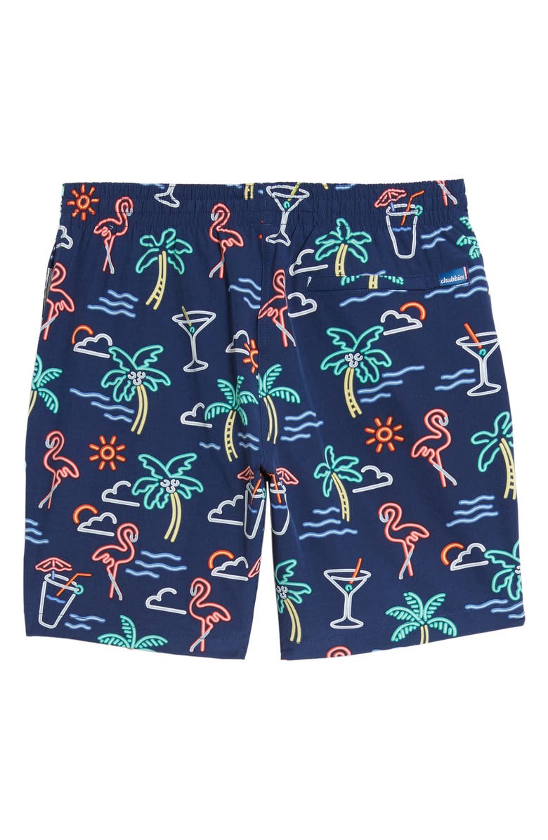 Chubbies Tropicadas 7-Inch Swim Trunks, Alternate, color, Navy
