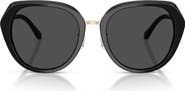 COACH 55mm Irregular Round Sunglasses