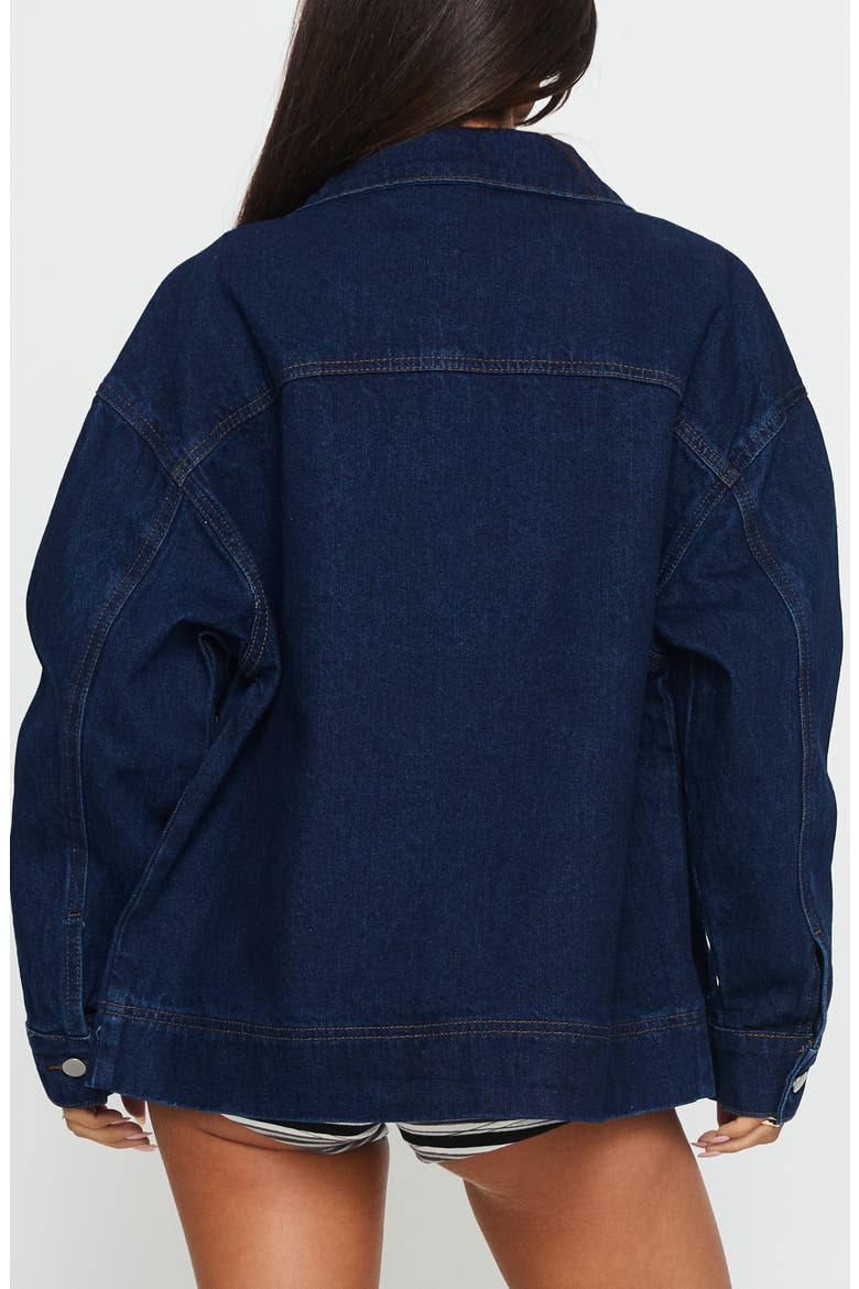 Goldsmith Denim Bomber Jacket, Alternate, color, DARK WASH