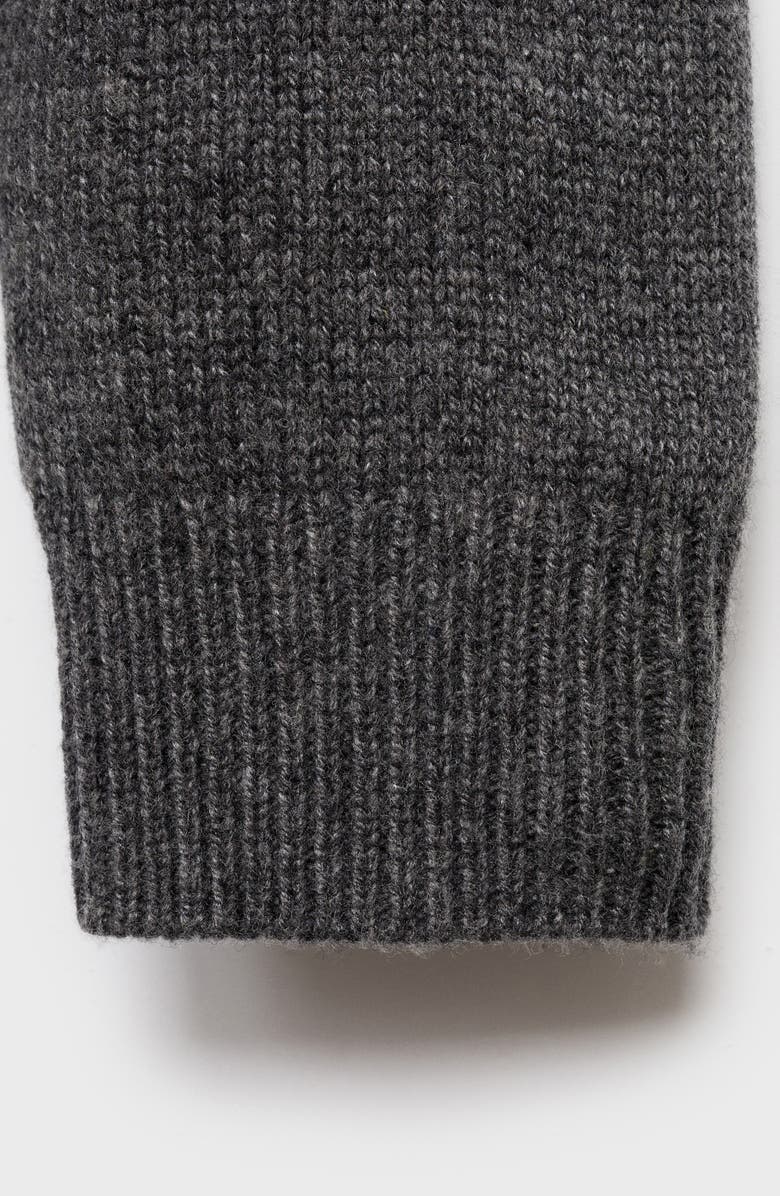 MANGO Selection Crewneck Raglan Sleeve Sweater, Alternate, color, Medium Heather Grey