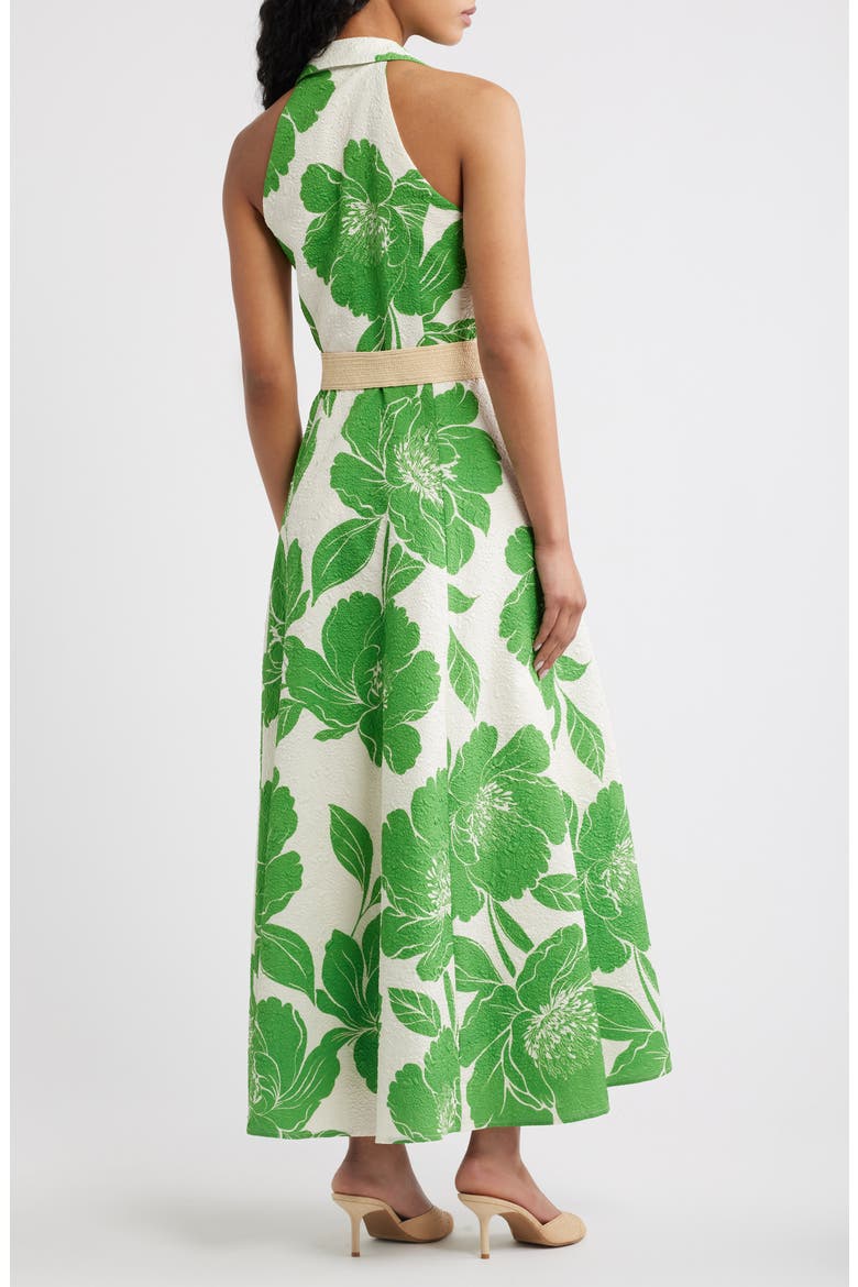 Sleeveless Print Maxi Dress, Alternate, color, IVORY GREEN