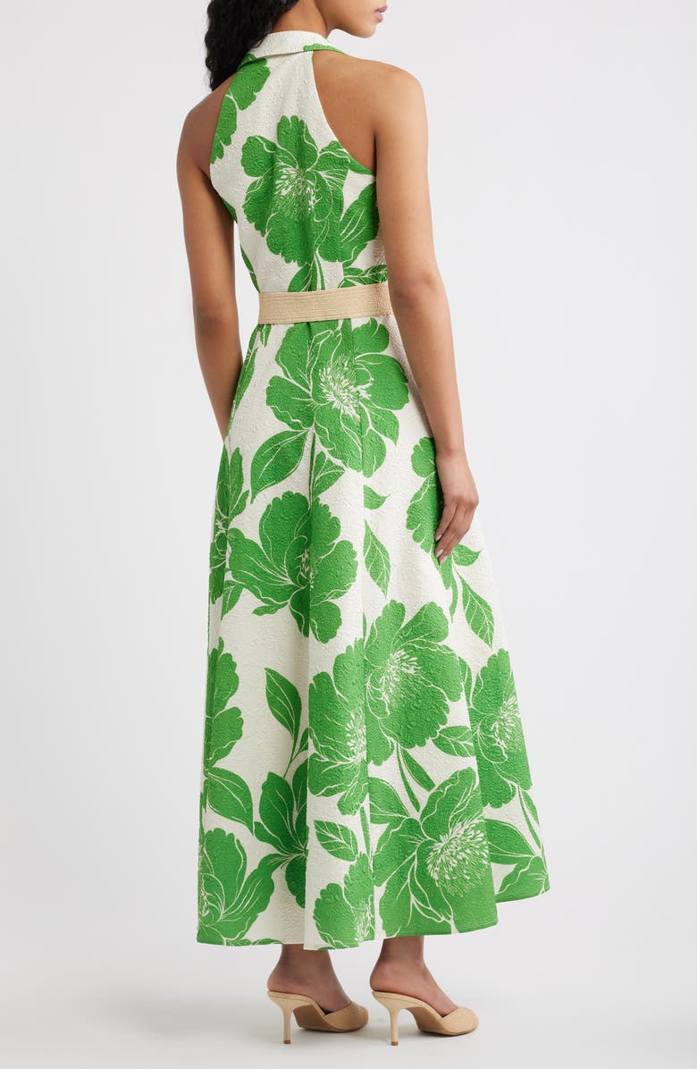 FLYING TOMATO Sleeveless Print Maxi Dress, Alternate, color, Ivory Green