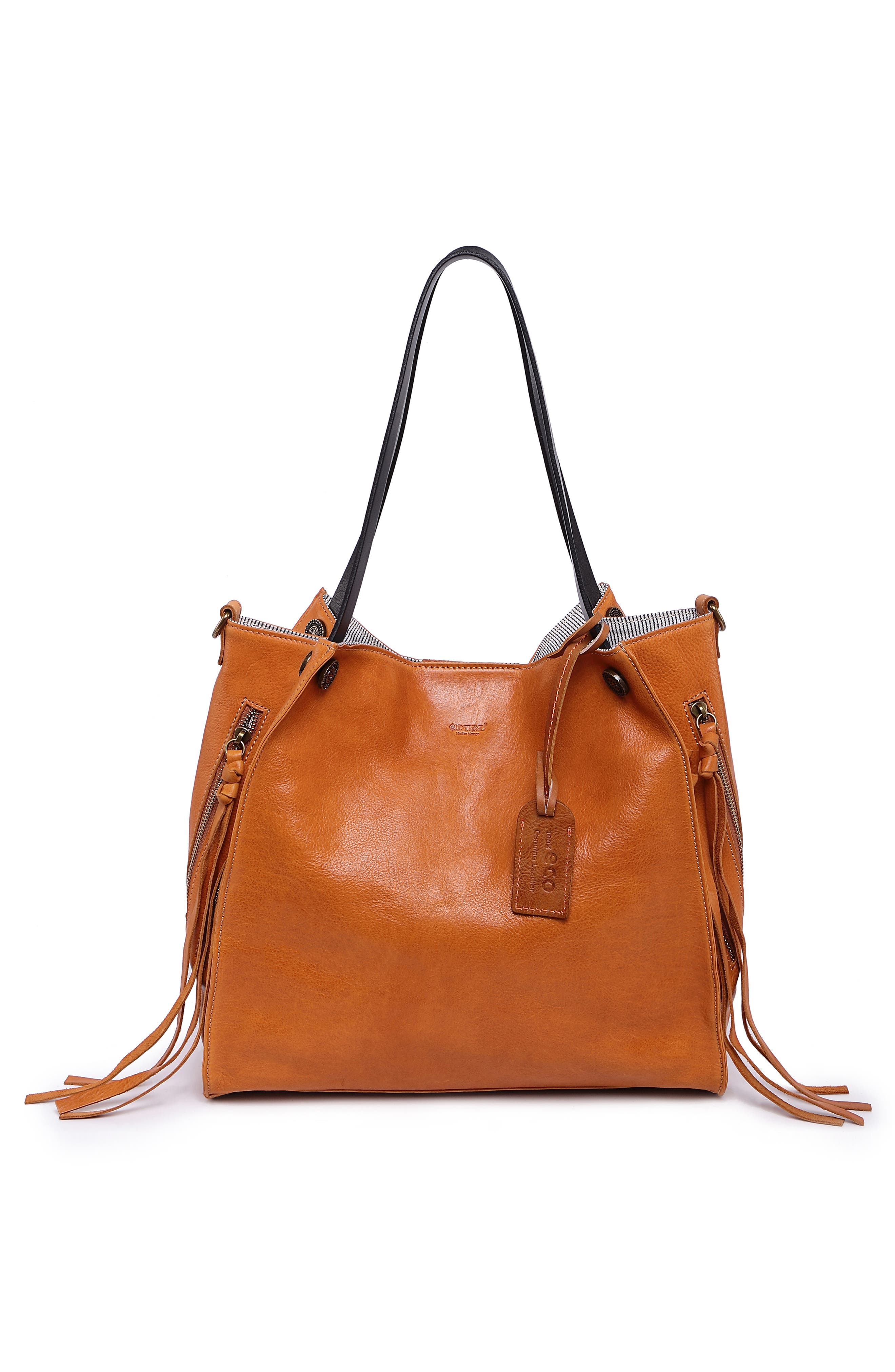 OLD TREND Daisy Leather Tote Bag, Alternate, color, Chestnut