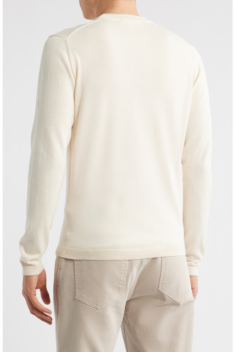 Drummond Tipped Combed Cotton Sweater, Alternate, color, ECRU