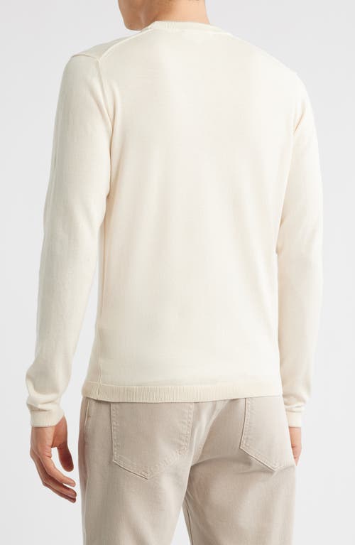 Jack Victor Drummond Tipped Combed Cotton Sweater In Neutral