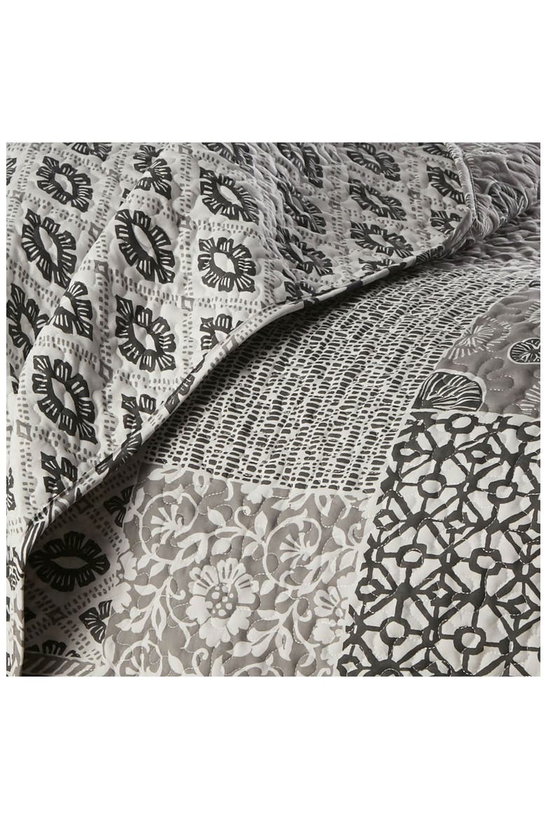 Luxury Collection Premium Ultra-Soft Quilt Cover Set, Alternate, color, GLOBAL PATCH GREY