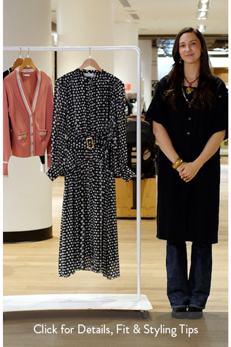 The Rue Dot Long Sleeve Maxi Dress video