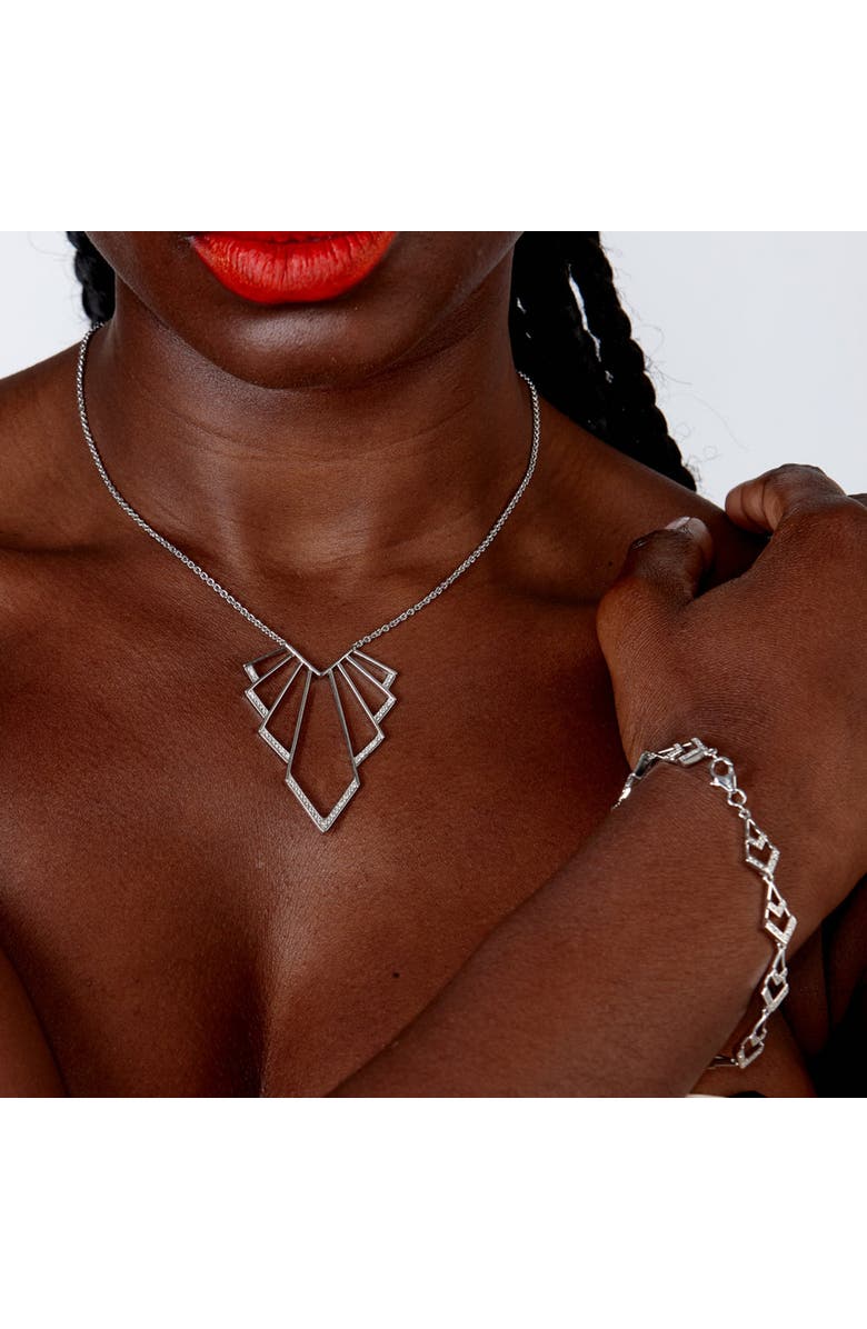 Lucy Quartermaine Chrysler Art Deco Pendant, Alternate, color, Sterling Silver