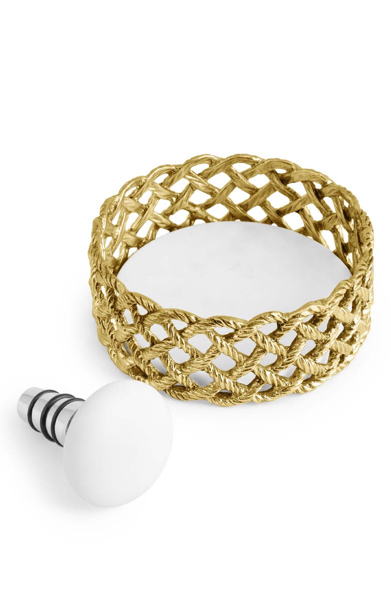 Michael Aram Love Knot Coaster & Stopper Set, Alternate, color,