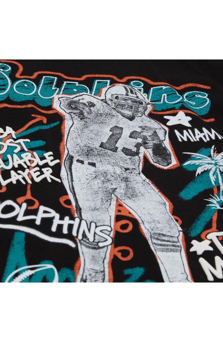 Mitchell & Ness Men's Mitchell & Ness Dan Marino Black Miami Dolphins Chalked Up Player Graphic T-Shirt, Alternate, color, Black