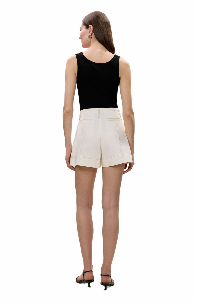 Rebecca Taylor Cora Denim Short, Alternate, color, Eggshell Wash