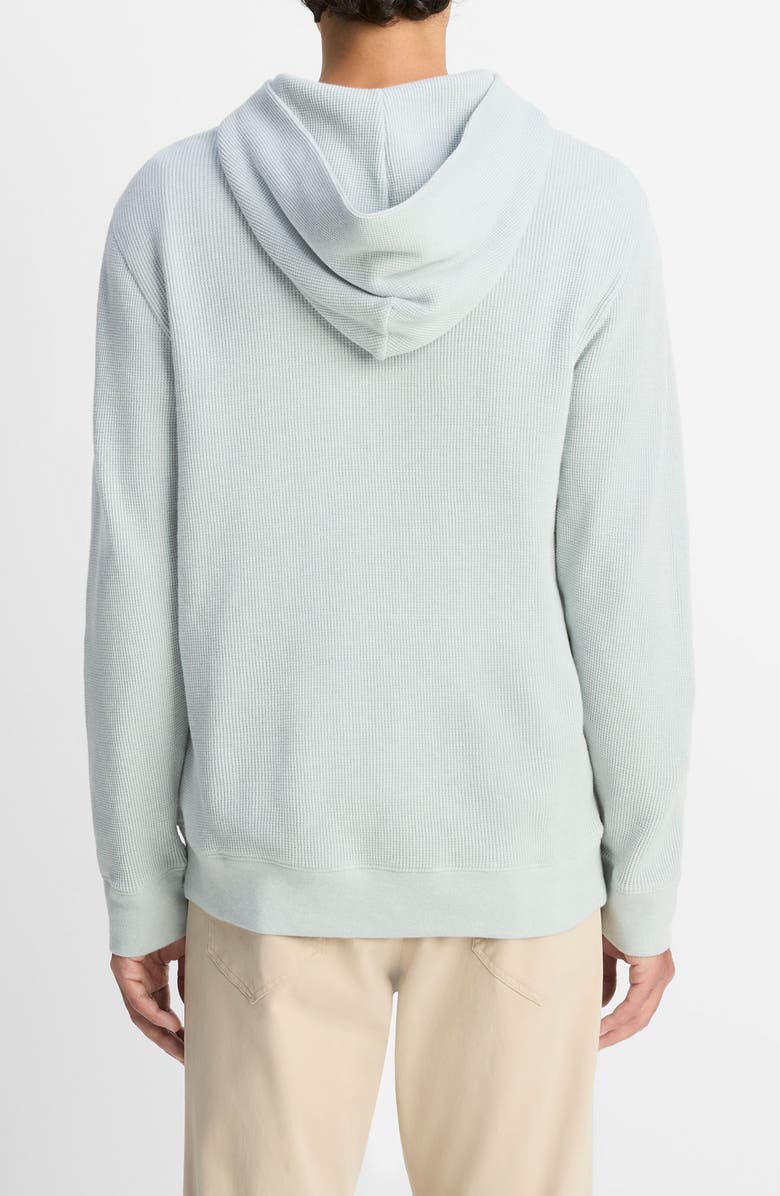 Vince Mouline Thermal Pima Cotton Hoodie, Alternate, color, Skylight/ Off White