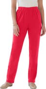 Roaman's Plus Size Soft Knit Relaxed Pull-On Straight Leg Pant