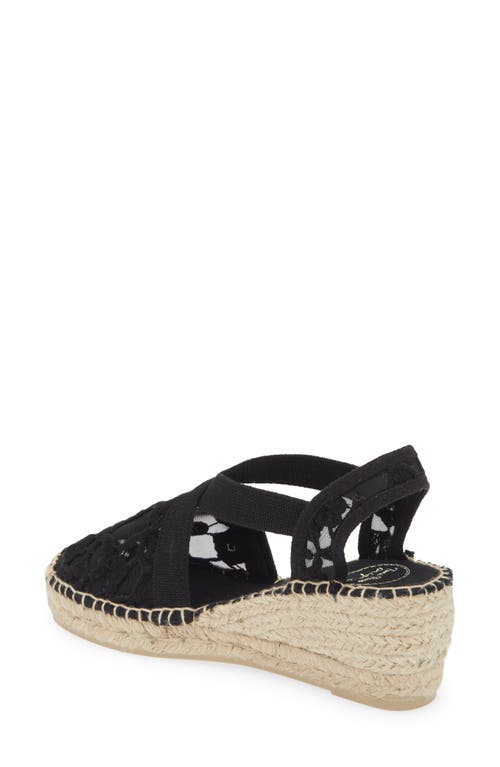 Toni Pons Terra Espadrille Wedge In Black Fabric