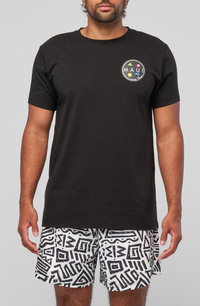 Maui & Sons Arnold Sharkley Graphic T-Shirt, Main, color, Black