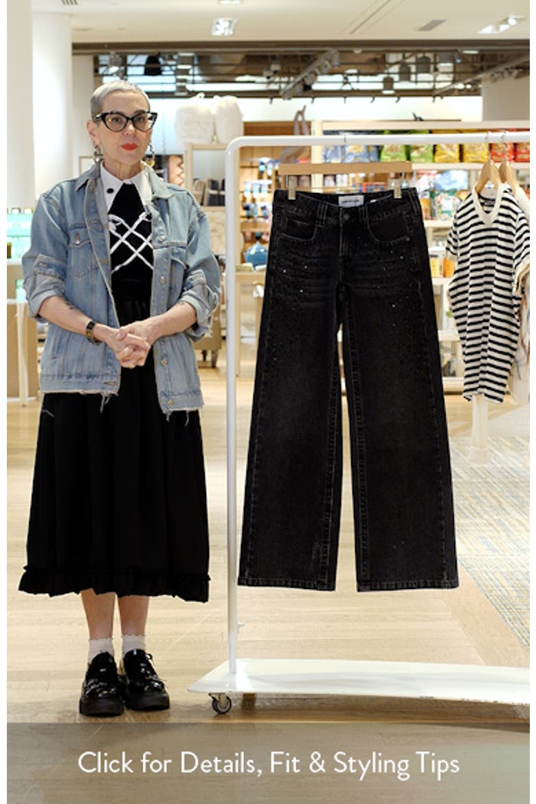 Studded Low Rise Wide Leg Jeans video