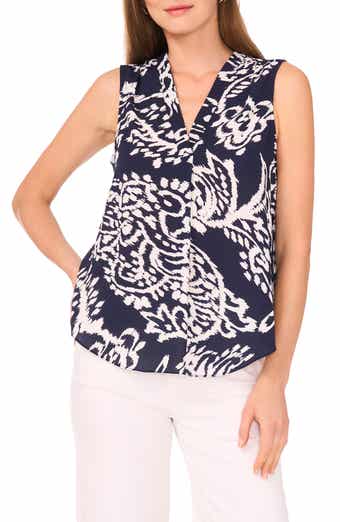 Vince Camuto Sleeveless Split Neck Top