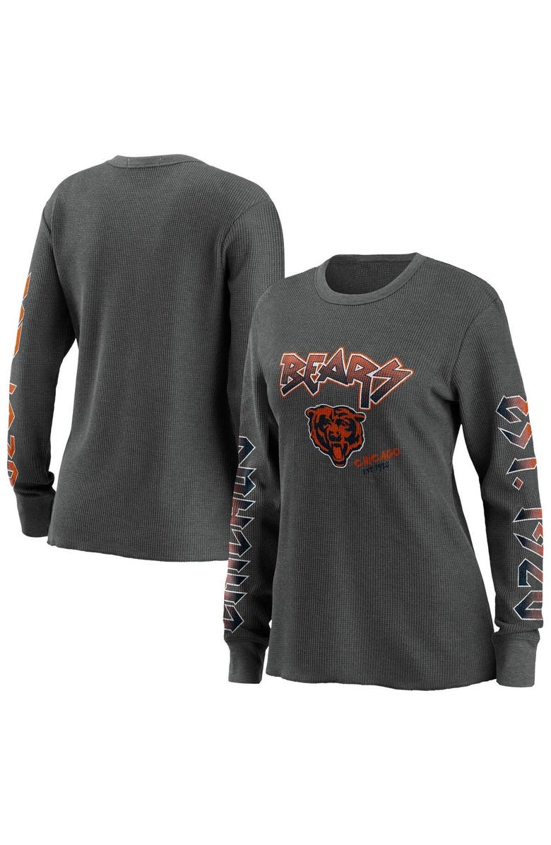 WEAR by Erin Andrews Women's WEAR by Erin Andrews Gray Chicago Bears Long Sleeve Thermal T-Shirt, Main, color, Gray