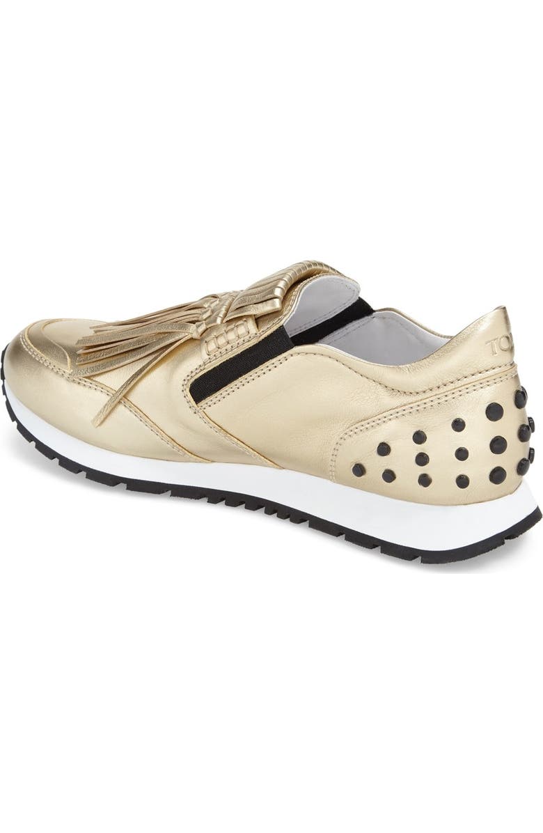 Tod's Fringe Loafer Sneaker, Alternate, color,