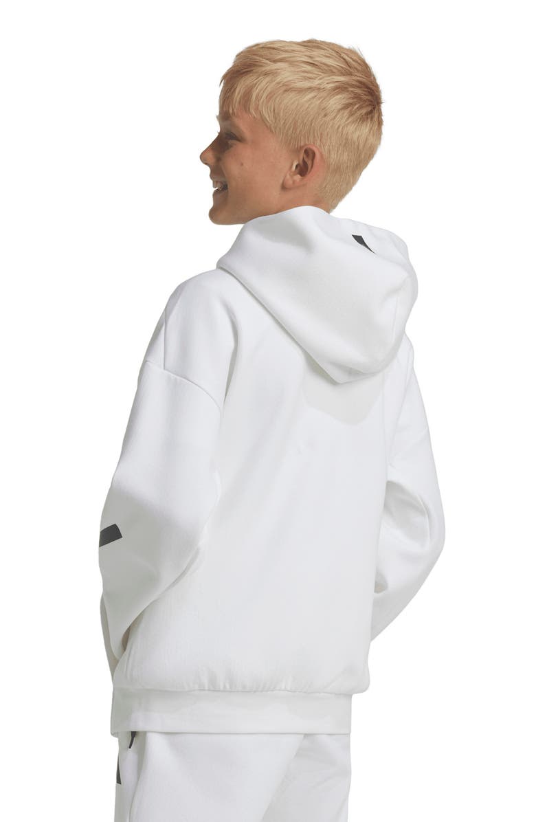 adidas Kids' Z.N.E. Hoodie, Alternate, color, White/Blac