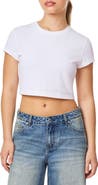 LAB C.O. OFF WHITE Logo Graphic Cropped T-Shirt