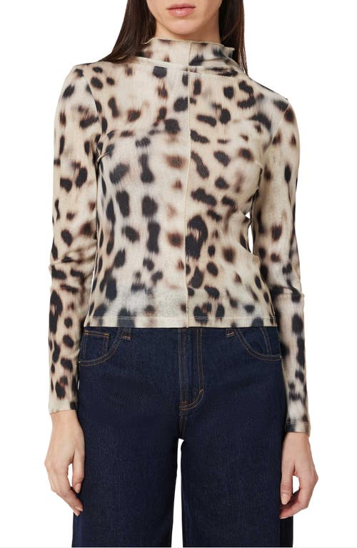 Habitual Turtleneck Cotton Blend Top In Neutral