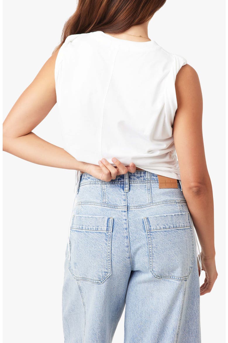 The Luna Cinched Cotton Top, Alternate, color, BRIGHT WHITE