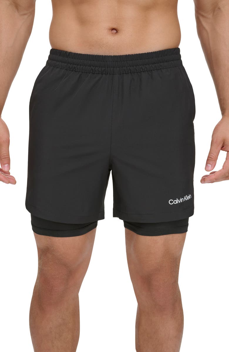 Calvin Klein Cross Fit Volley Swim Trunks, Main, color, 
