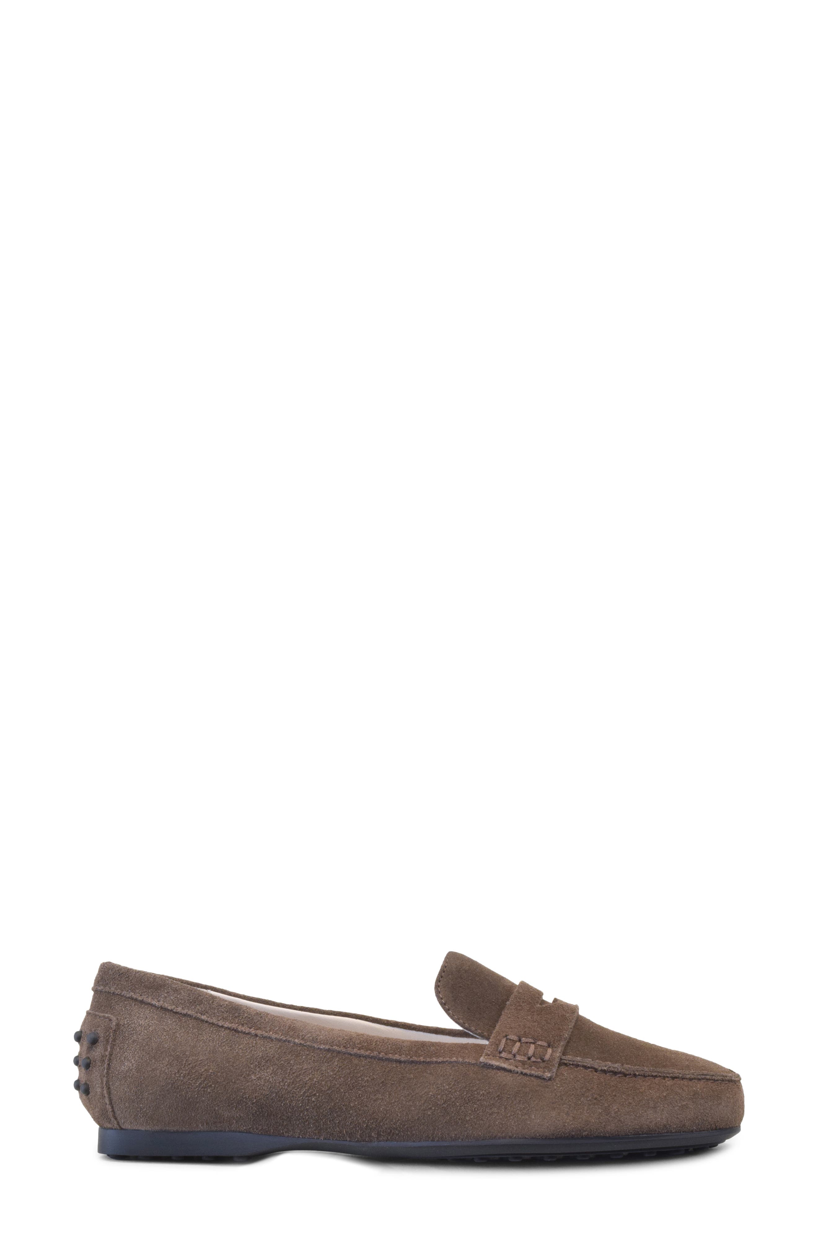 Dominic Penny Loafer, Alternate, color, BARK SUEDE