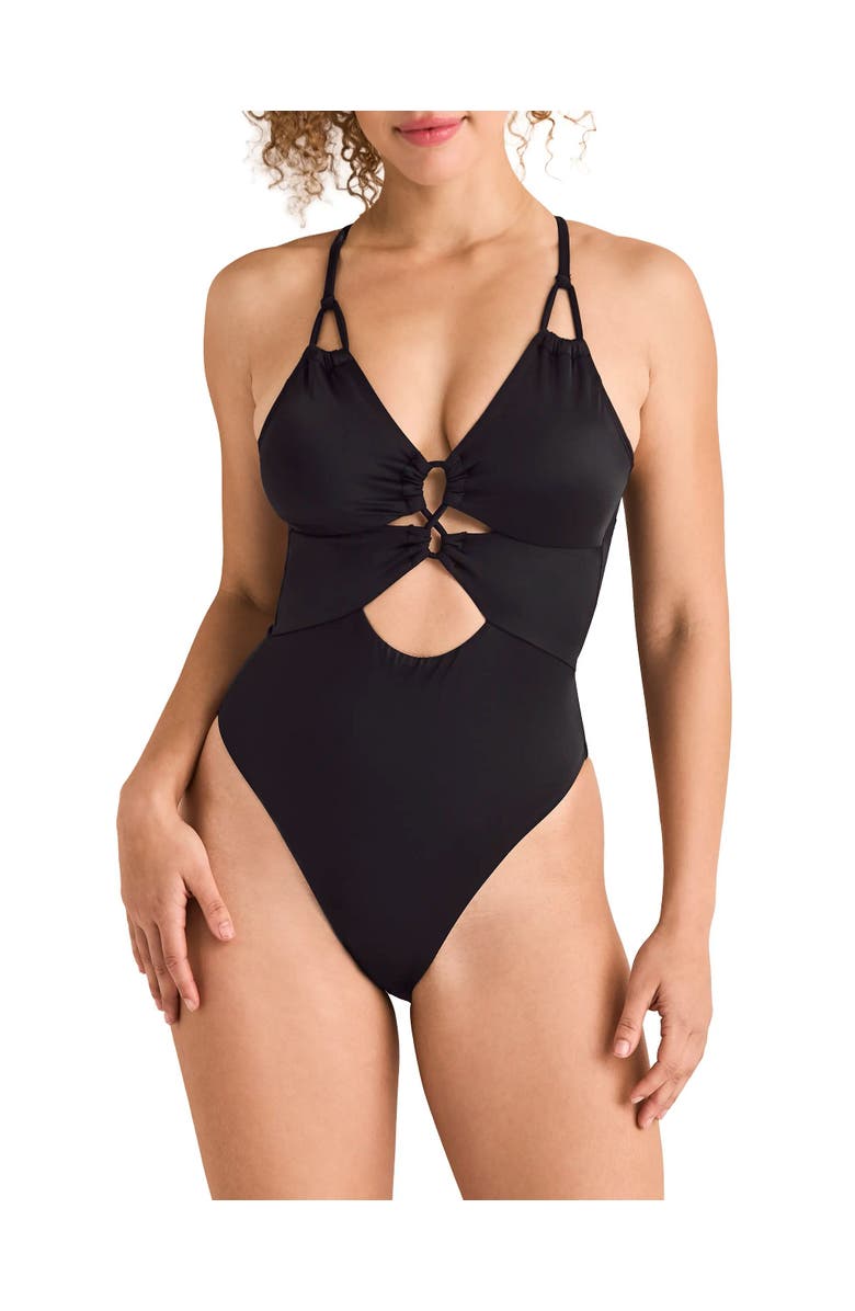 Adore Me Taryn Swimwear One Piece Swimsuit, Main, color, Black
