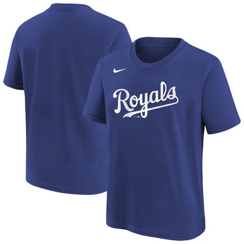 Youth Nike Royal Kansas City Royals Wordmark T-Shirt