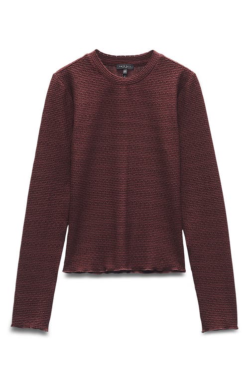 Rag & Bone Julia Long-sleeve Top In Dark Purple