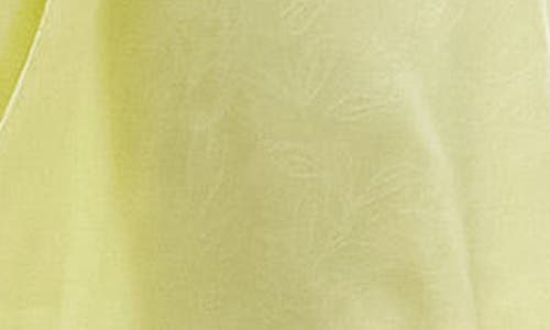 Topshop Floral Jacquard Minidress In Light Green