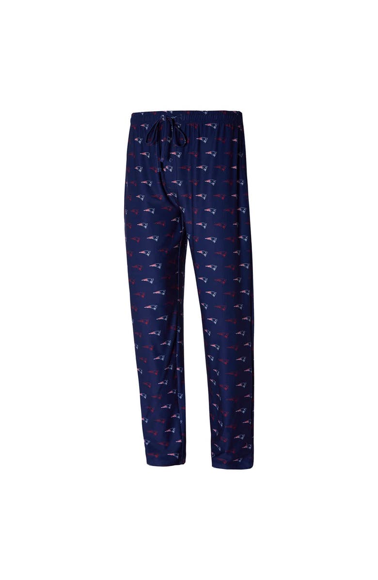 CONCEPTS SPORT Men's Concepts Sport Navy New England Patriots Record Allover Print Knit Pants, Alternate, color, 