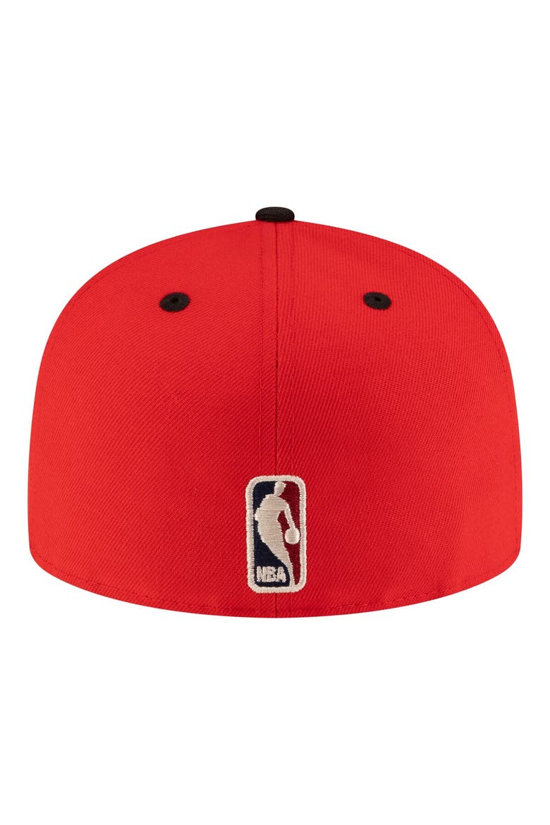 Men's New Era  Red/Black Chicago Bulls 80s Throwback 59FIFTY Fitted Hat, Alternate, color, Red