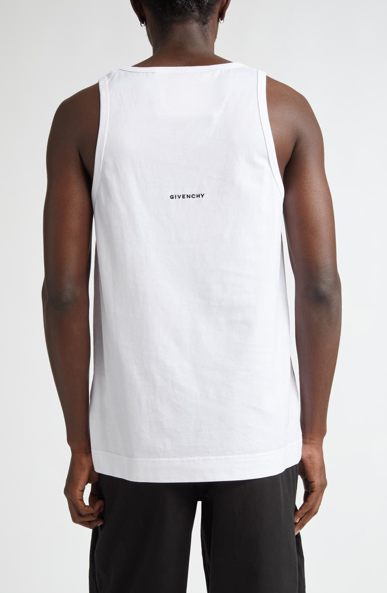 Givenchy 4G Logo Embroidered Cotton Tank, Alternate, color, White