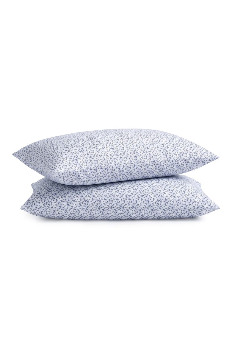 Ditsy Waltz Set of 2 Pillowcases, Main, color, WHITE